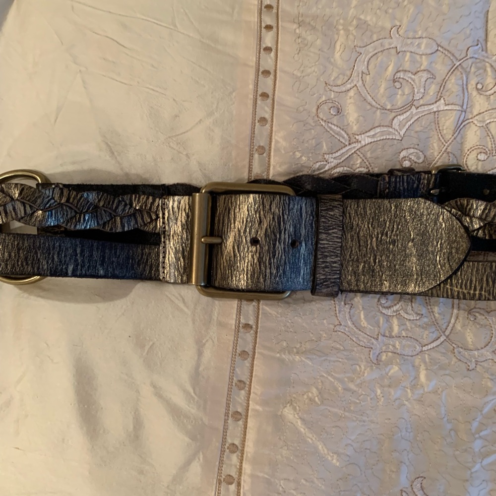 LINEA PELLE green and bronze belt